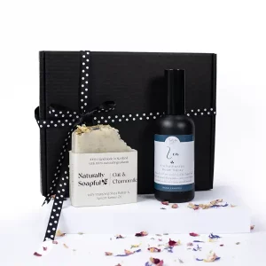 Aromatherapy Room Spray Gift Set with Zen Room Spray and Handmade Oat and Chamomile Soap containing Shea Butter and Apricot Kernel Oil