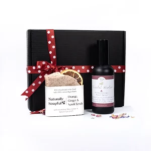 Blissful Winter Aromatherapy Gift Set with Orange GInger and Neoli Scrub Bar - Mai Joie Botanicals